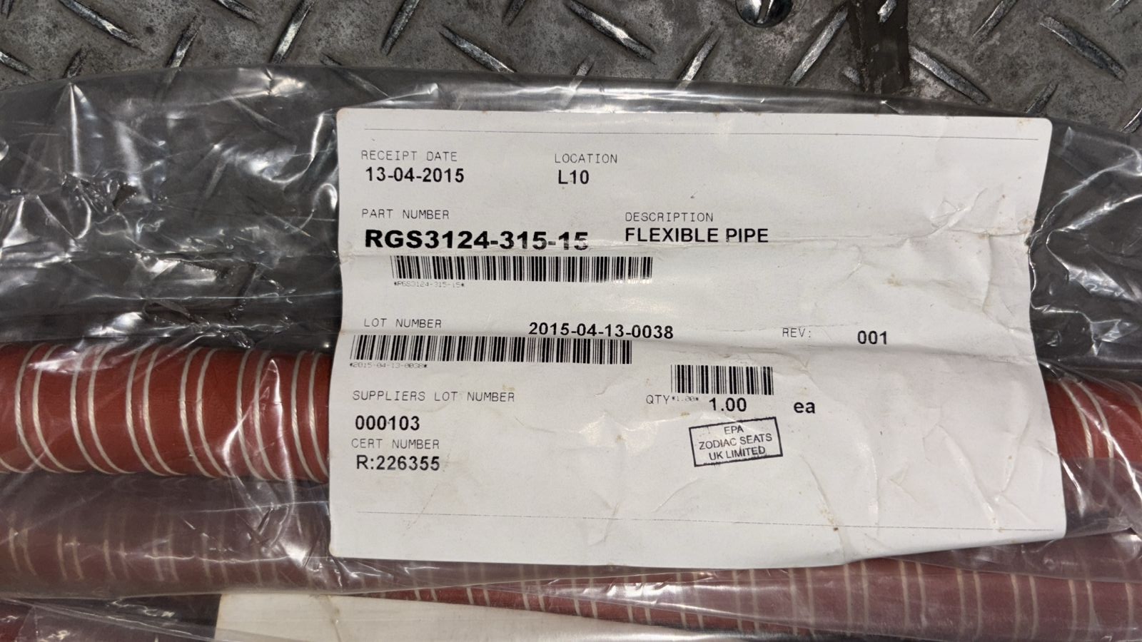 Aerobay: Part Number RGS3124-315-15 in Southeast Asia (SEA018) (DHL ...