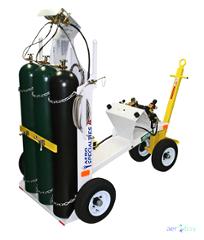 2000979 - AERO 3-Bottle Oxygen Service Cart Complete (Remote) - FN
